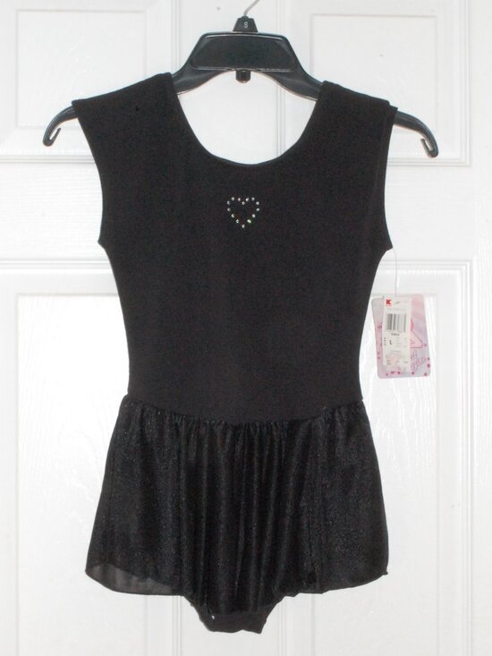 Just Imagine Other - Just Imagine Black Ballet Dance Gymnastics Girls Leotard With Tutu Sz L